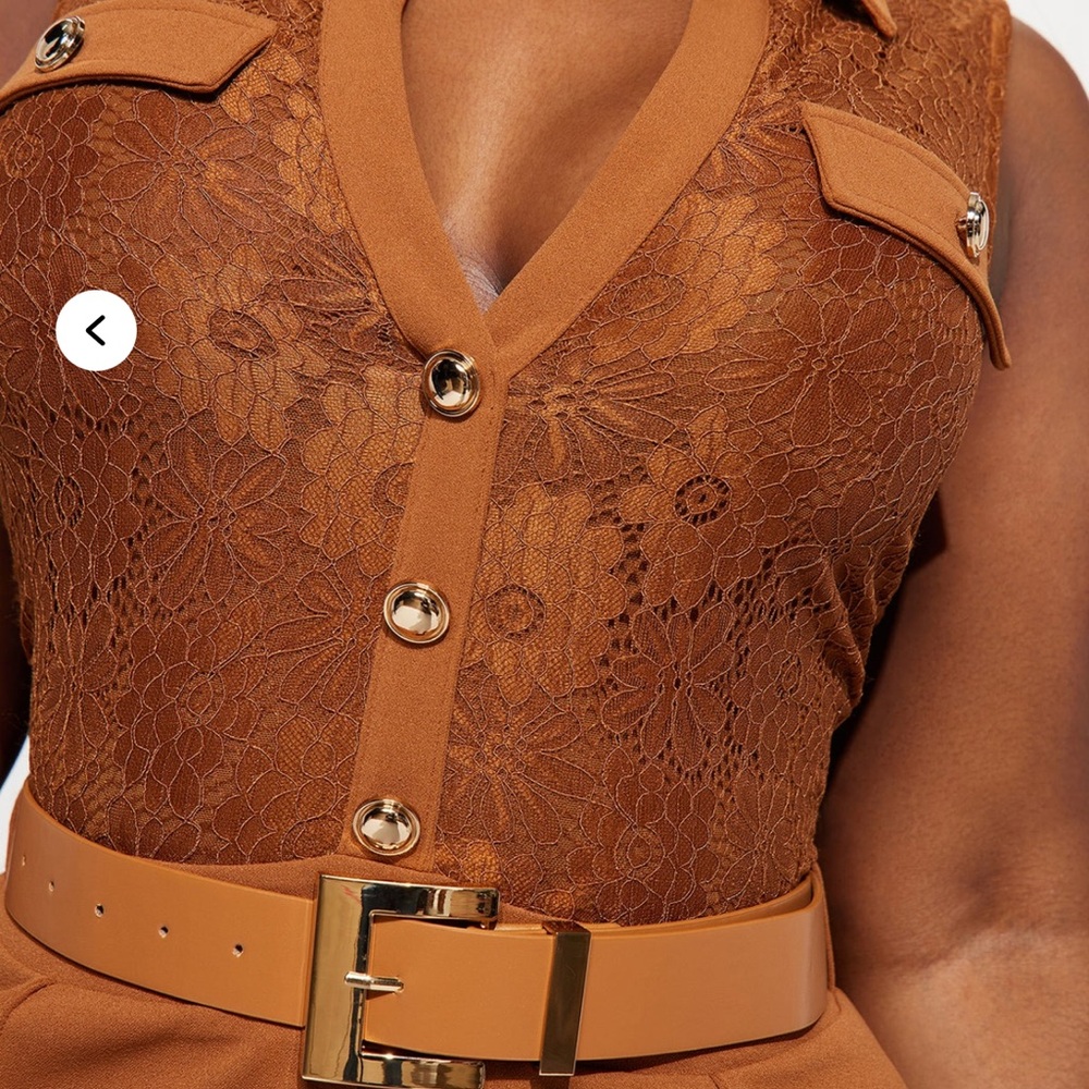 Fashion Nova Elegant Tan Women's Jumpsuit Size 2x - Picture 6 of 9